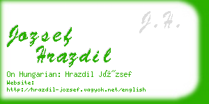 jozsef hrazdil business card